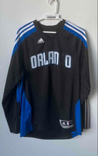 Load image into Gallery viewer, Adidas Mens Black Blue NBA Orlando Magic Long Sleeve Basketball T-Shirt Size L
