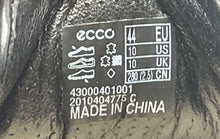 Load image into Gallery viewer, Ecco Mens Black Leather Low Top Round Toe Lace-Up Sneaker Shoes Size 10

