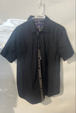 Load image into Gallery viewer, English Laundry Mens Black Collared Short Sleeve Button-Up Shirt Size Medium
