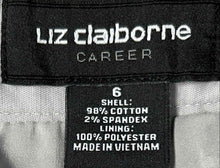 Load image into Gallery viewer, Liz Claiborne Womens Gray Lined Back Zip Straight &amp; Pencil Skirt Size 6
