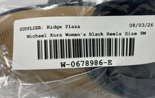Load image into Gallery viewer, Michael Kors Womens Black Open Toe Buckle Stiletto Ankle Strap Heels Size 9M

