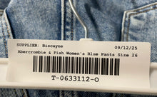 Load image into Gallery viewer, Abercrombie &amp; Fitch Womens Blue Distressed High Rise Ankle Jeans Size 26
