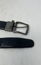 Load image into Gallery viewer, Perry Ellis Mens Black Faux Leather Adjustable Dress Belt Size 36/90
