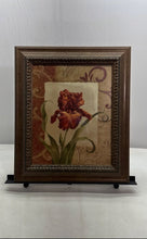 Load image into Gallery viewer, Decorative Wall Hanging Framed Red Iris Botanical Art Painting By Vivian Flasch
