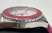 Load image into Gallery viewer, Authentic Lucien Piccard Women's Fuchsia Silicone Quartz Watch
