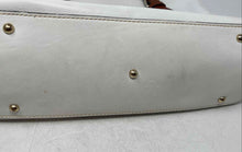 Load image into Gallery viewer, Dooney &amp; Bourke Womens Beige Brown Leather Bottom Studs Medium Satchel Bag
