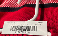 Load image into Gallery viewer, Armani Exchange Mens Red Striped Knit Long Sleeve Pullover Sweater Size M W/ Tag
