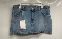 Load image into Gallery viewer, Pull&amp;Bear Womens Blue Denim 5-Pocket Design Mini Skirt Size L With Tag

