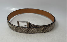 Load image into Gallery viewer, Vero Pitone Womens Black Beige Animal Print Leather Adjustable Waist Belt
