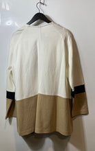 Load image into Gallery viewer, Chico's Womens Beige Brown Colorblock Long Sleeve Open Front Jacket Size 4

