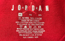 Load image into Gallery viewer, Jordan Boys Red Cotton Blend Short Sleeve Crew Neck Pullover T-Shirt Size XL

