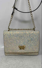 Load image into Gallery viewer, Aldo Womens Karlowa Pearl White Glitter Chain Strap Push Lock Crossbody Purse
