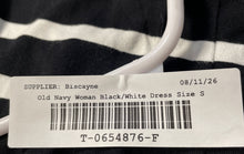 Load image into Gallery viewer, Old Navy Womens Black White Striped Sleeveless Round Neck Swing Dress Size PS
