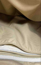 Load image into Gallery viewer, Womens Brown Cream Genuine Leather Inner Pockets Shoulder Bag

