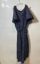 Load image into Gallery viewer, Anne Klein Womens Blue &amp; White Polka Dot Short Sleeve A-Line Dress Size 16W
