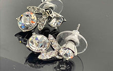 Load image into Gallery viewer, Authentic Givenchy Women's Silver Tone Earring With Crystal Accent and Strass
