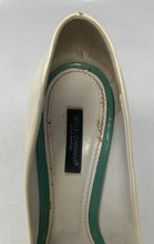 Load image into Gallery viewer, Authentic Dolce &amp; Gabbana Womens White Green Pump Heels Size EUR 37 Damaged
