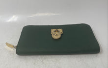 Load image into Gallery viewer, Michael Kors Womens Hamilton Green Saffiano Leather Padlock Zip-Around Wallet

