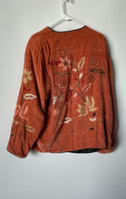 Load image into Gallery viewer, Indigo Moon Womens Orange Floral Print Long Sleeve Cardigan Sweater Size 1X
