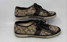 Load image into Gallery viewer, Coach Unisex Brown Logo Print Canvas Lace-Up Low Top Sneaker Shoes Size 11M
