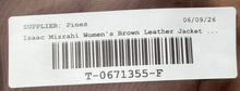 Load image into Gallery viewer, Isaac Mizrahi Womens Brown Leather Long Sleeve Full-Zip Motorcycle Jacket Sz XL
