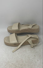 Load image into Gallery viewer, Zara Womens Beige Jute Open Toe Ankle Strap Espadrille Sandals Size EU 39

