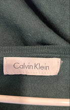 Load image into Gallery viewer, Calvin Klein Womens Green Long Sleeve V-Neck Stretch Pullover Sweater No Size
