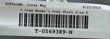 Load image into Gallery viewer, J.Crew Womens Gray Flat Front Slash Pocket Casual Chino Short Size 6
