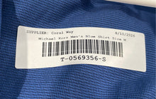 Load image into Gallery viewer, Michael Kors Mens Blue Long Sleeve Collared Regular Fit Button-Up Shirt Size M
