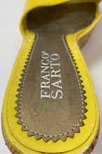 Load image into Gallery viewer, Franco Sarto Womens Yellow Leather Wedge Heel Platform Sandals Size 7.5M
