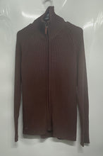 Load image into Gallery viewer, Massimo Dutti Mens Brown Knitted Long Sleeve Regular Fit Full-Zip Sweater Size M
