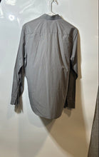 Load image into Gallery viewer, Calvin Klein Mens Gray Striped Print Long Sleeve Slim Fit Button-Up Shirt Size S

