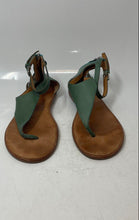 Load image into Gallery viewer, Franco Sarto Womens Green Brown Ankle Strap Back Zip Thong Sandals Size 8
