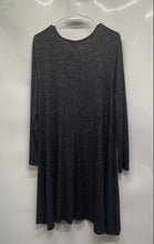 Load image into Gallery viewer, Old Navy Womens Black Gray Long Sleeve A-Line Dress Size XL With Tag
