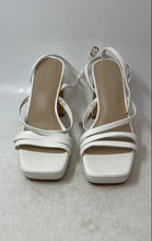 Load image into Gallery viewer, Limelight Womens Gennie White Leather Open Toe Block Platform Heels Size 7M
