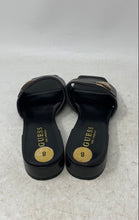 Load image into Gallery viewer, Guess Womens Black Leather Open Toe Slip-On Block Heel Slide Sandals Size 8
