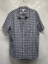 Load image into Gallery viewer, Calvin Klein Mens Blue White Gingham Plaid Button-Up Shirt Size XXL With Tag
