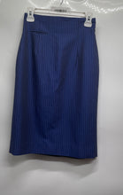 Load image into Gallery viewer, Dana Buchman Womens Blue Striped Back Zip Vented Straight &amp; Pencil Skirt Size 4
