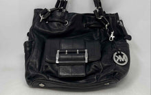 Load image into Gallery viewer, Michael Kors Womens Black Leather Bottom Studs Double Strap Shoulder Handbag
