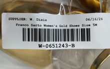 Load image into Gallery viewer, Franco Sarto Womens Destin Gold-Tone Square Toe Slingback Flats Size 5M
