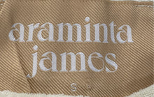 Load image into Gallery viewer, Araminta James Womens Ivory Cotton Short Sleeve Crew Neck T-Shirt Size S
