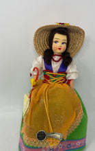 Load image into Gallery viewer, Collectable Unbranded Green Dress Brown Hair Firenze Souvenir D'Italy Doll
