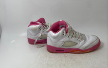 Load image into Gallery viewer, Nike Kids Air Jordan 5 Retro White Pink Lace-Up Sneaker Shoes Size 6Y
