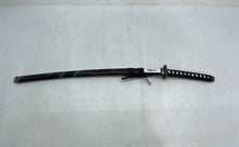 Load image into Gallery viewer, Samurai Japanese Curved Steel Blade Black Wrapped Handle Katana Sword Replica
