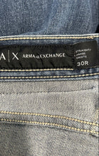 Load image into Gallery viewer, Armani Exchange Mens Blue Denim Medium Wash Straight Leg Jeans Size 30R
