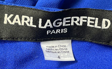 Load image into Gallery viewer, Karl Lagerfeld Paris Womens Blue Back Zipper Sleeveless Collarless Maxi Dress 4
