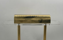 Load image into Gallery viewer, Vintage Postmodern Brass Clear Base Lucite Banker Style Desk Lamp Not Tested
