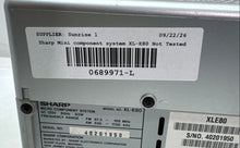 Load image into Gallery viewer, Sharp XL-E80 Black Portable Hi-Fi Main Unit Micro Component System Not Tested

