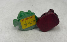 Load image into Gallery viewer, Lot Of 2 Pcs Assorted Red Green Decorative Mini Seated Laughing Buddha Figurines
