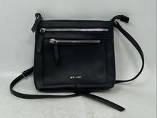 Load image into Gallery viewer, Nine West Womens Black Inner Pocket Adjustable Strap Zipper Crossbody Handbag
